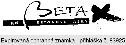 KM BETA BETONOVÉ TAŠKY