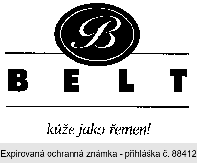 B BELT kůže jako řemen!