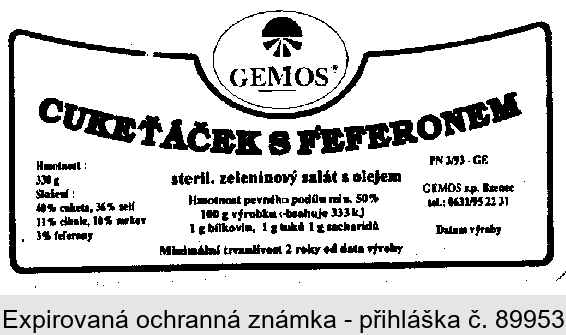 CUKEŤÁČEK S FEFERONEM