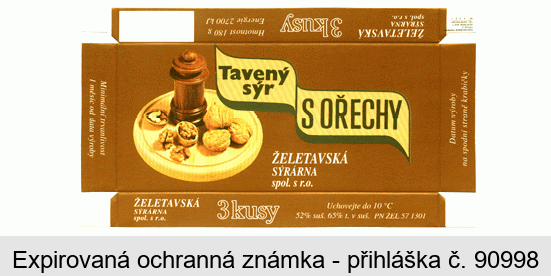 Tavený sýr S OŘECHY