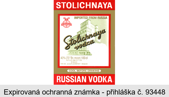 STOLICHNAYA VODKA