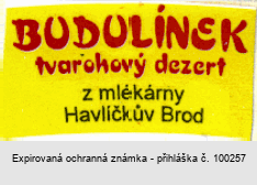 BUDULÍNEK tvarohový dezert z mlékárny Havlíčkův Brod