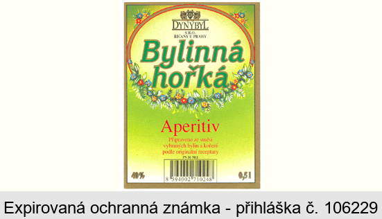 Bylinná hořká Aperitiv