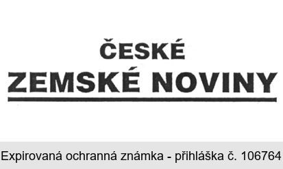 ČESKÉ ZEMSKÉ NOVINY