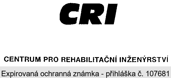 CRI CENTRUM PRO REHABILITAČNÍ INŽENÝRSTVÍ