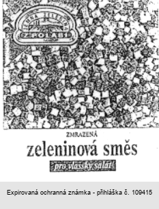 zmrazená zeleninová směs pro vlašský salát