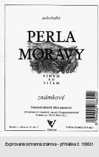 PERLA MORAVY VINUM AD VITAM