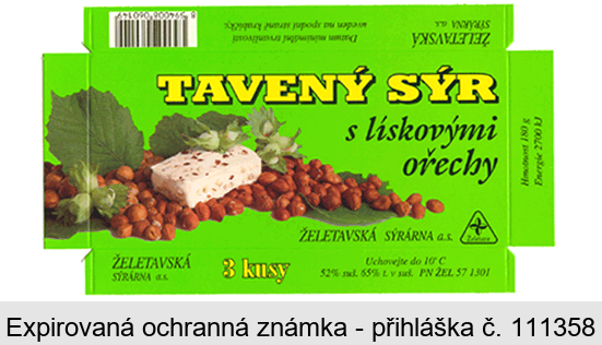 TAVENÝ SÝR s lískovými ořechy