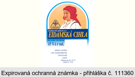Eidamská cihla 45% t.v suš.