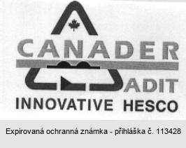 CANADER ADIT INNOVATIVE HESCO