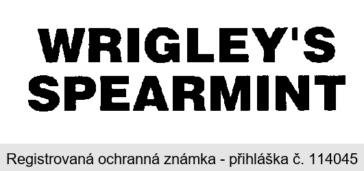 WRIGLEY'S SPEARMINT
