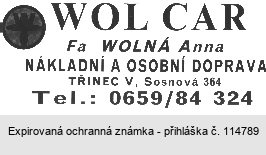 WOL CAR Fa WOLNÁ Anna