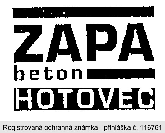 ZAPA beton HOTOVEC