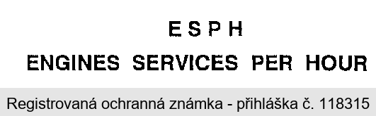 ESPH ENGINES SERVICES PER HOUR