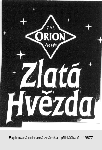 ORION zal. 1896 Zlatá Hvězda