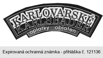 KARLOVARSKÉ oplatky KARLSBADER oblaten