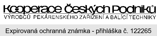 Kooperace Českých Podniků VÝROBCŮ PEKÁRENSKÉHO ZAŘÍZENÍ A BALÍCÍ TECHNIKY