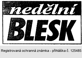 nedělní BLESK