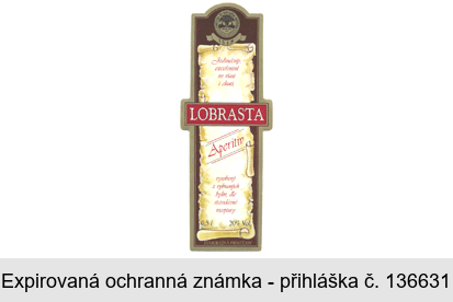 1518 LOBRASTA Aperitiv STAROREŽNÁ PROSTĚJOV