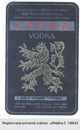 LASKA VODKA CHILL BEFORE SERVING