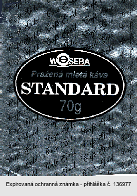 WOSEBA Pražená mletá káva STANDARD 70g