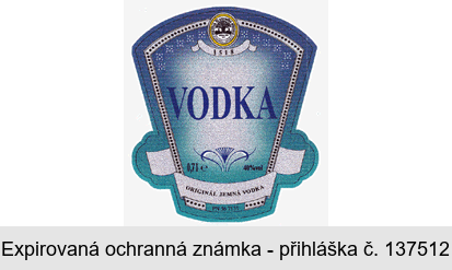 1518 VODKA ORIGINÁL JEMNÁ VODKA