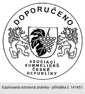 DOPORUČENO ASOCIACÍ SOMMELIERŮ ČESKÉ REPUBLIKY