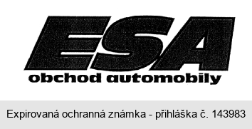 ESA obchod automobily