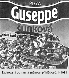 PIZZA Guseppe šunková PIZZA K NAKOUSNUTÍ