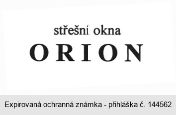 střešní okna ORION