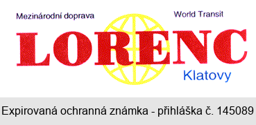 Mezinárodní doprava World Transit LORENC Klatovy