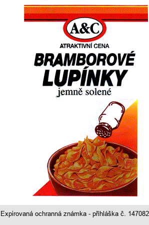 A&C ATRAKTIVNÍ CENA BRAMBOROVÉ LUPÍNKY jemně solené