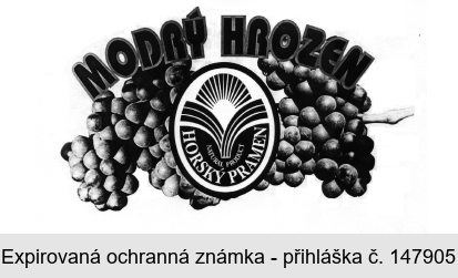 MODRÝ HROZEN NATURAL PRODUCT HORSKÝ PRAMEN