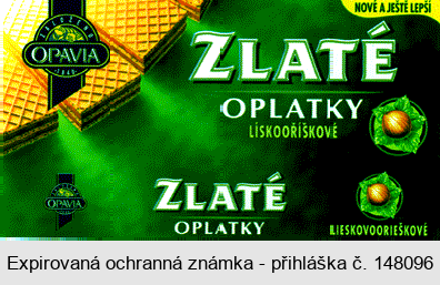 OPAVIA ZLATÉ OPLATKY LÍSKOOŘÍŠKOVÉ