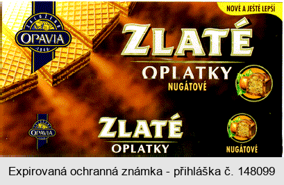 OPAVIA ZLATÉ OPLATKY NUGÁTOVÉ