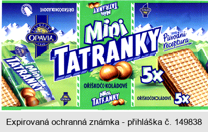 Mini TATRANKY OŘÍŠKOČOKOLÁDOVÉ 5x