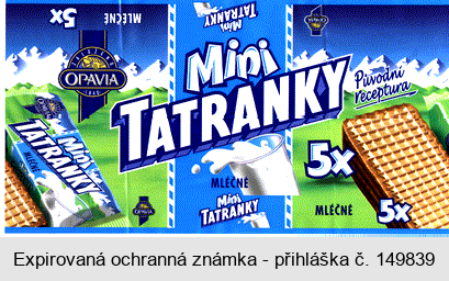 Mini TATRANKY MLÉČNÉ 5x