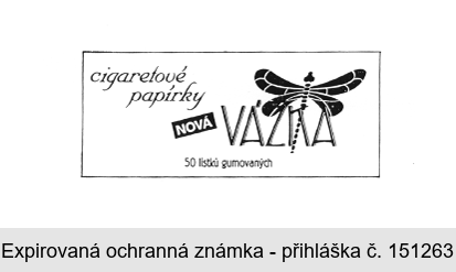 cigaretový papír NOVÁ VÁŽKA 50 lístků gumovaných