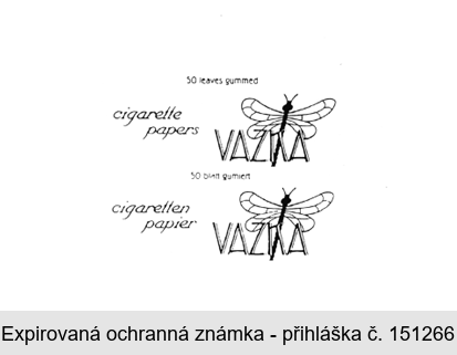 50 leaves gummed cigarette papers VAZKA 50 blatt gumiert cigaretten papier VAZKA