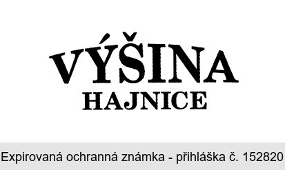 VÝŠINA HAJNICE