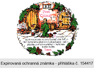 Pivní Otčenáš Pivo naše, jež jsi v sudě, objev se pěna Tvá, buď vůně Tvá po všech hospodách a uhas nám žízeň naši, jakož i našim přátelům, uveď nás v pokušení a dopřej nám kousku dalšího Amen.