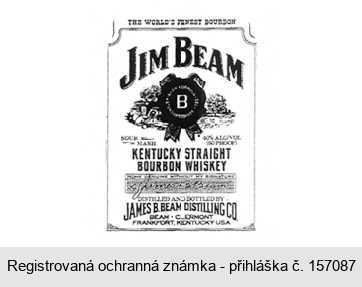 JIM BEAM B KENTUCKY STRAIGHT BOURBON WHISKEY