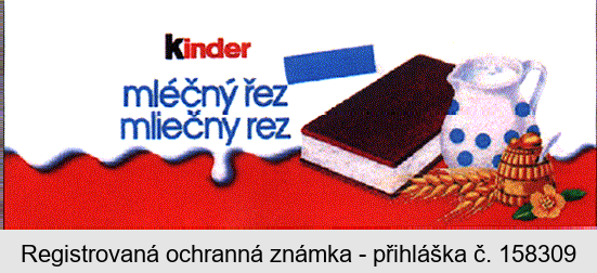 kinder mléčný řez mliečny rez