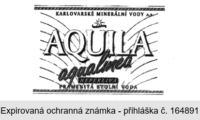 KARLOVARSKÉ MINERÁLNÍ VODY a.s. AQUILA aqualinea neperlivá