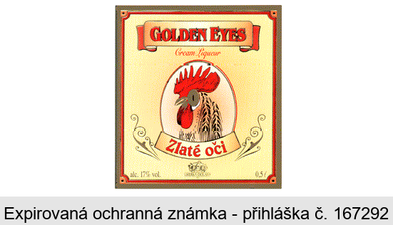 GOLDEN EYES Cream Liqueur Zlaté oči