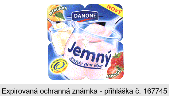 DANONE Jemný Kažý den lépe JAHODA, MERUŇKA