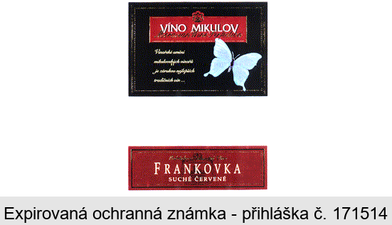 VÍNO MIKULOV Moravian Wine Perfection FRANKOVKA SUCHÉ ČERVENÉ