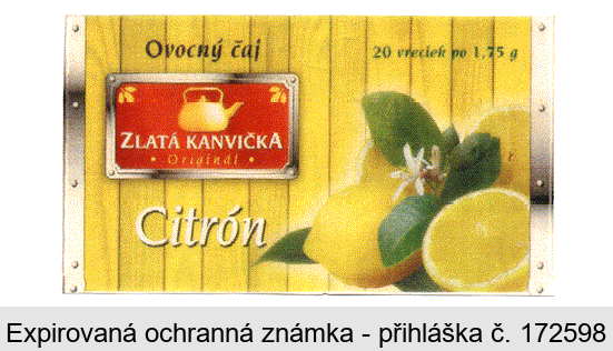 Ovocný čaj ZLATÁ KANVIČKA Citrón