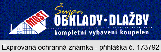 MOST Šujan OBKLADY DLAŽBY kompletní vybavení koupelen