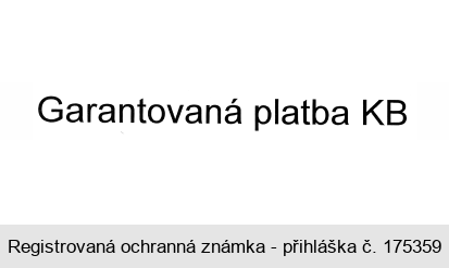 Garantovaná platba KB